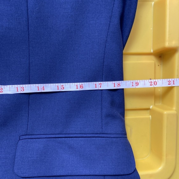 EGARA mens solid navy blue sport coat suit jacket blazer SLIM FIT 40 Long - Picture 8 of 9
